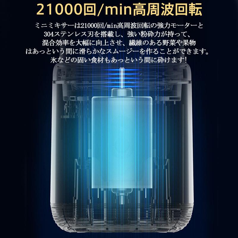 BlendyGo+ ポータブルブレンダー|コードレス・USB充電式・スムージー対応【未来雅™】