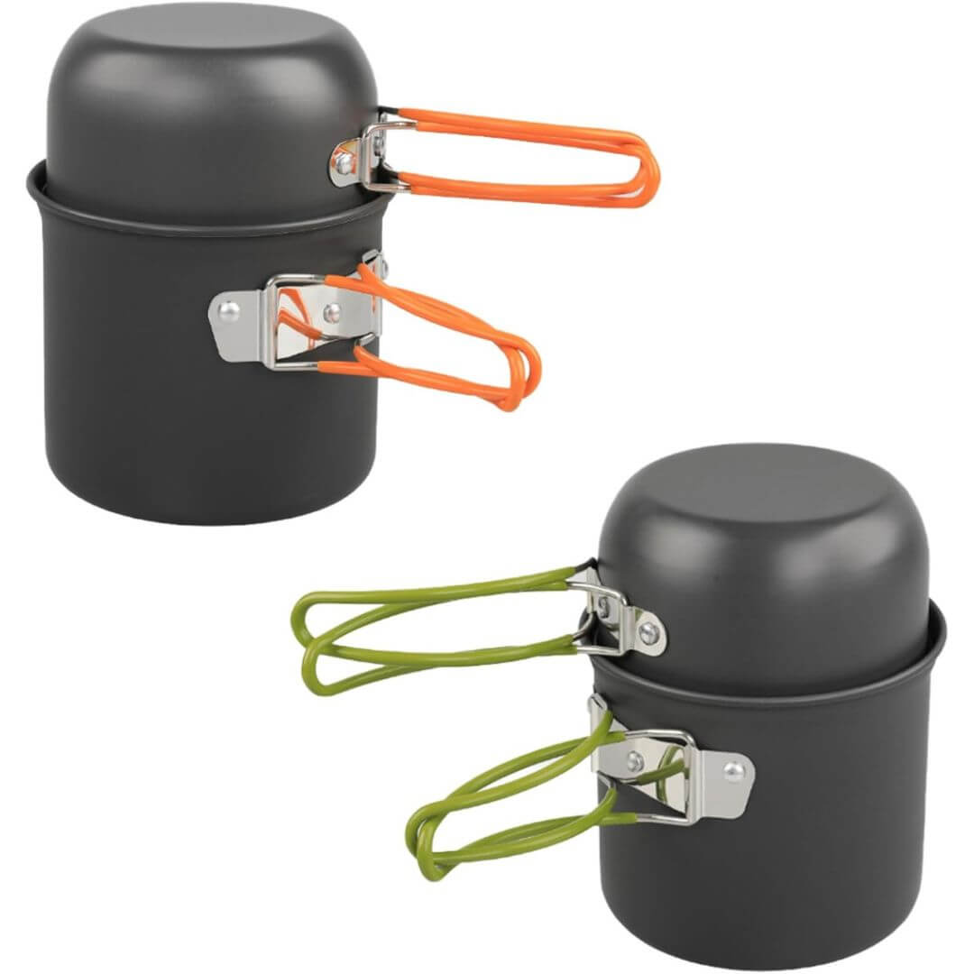 TATEMU アウトドア調理セット｜1〜2人用 軽量クッカー＆パン 【未来雅™】