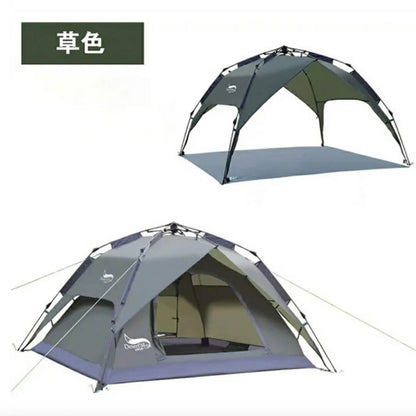 ⛺【Desert Fox】自動展開式ダブルテント｜3～4人用アウトドア対応モデル