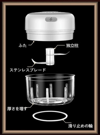 電動スマートみじん｜たった一つのボタンで、料理のストレスがゼロになる - 新登場【未来雅™】